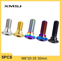 XMSJ-tornillo de disco de freno de motocicleta de titanio, pernos de Rotor de freno de disco, sujetador M8 * 20 25 30mm para fijación de disco de rueda flotante Suzuki