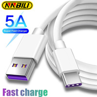 NNBILI 5A Type C Super Fast Charging Cable For Xiaomi Poco Samsung Huawei Mobile Phone 100W USB Type C 6A 7A 10A Data Cable Cord