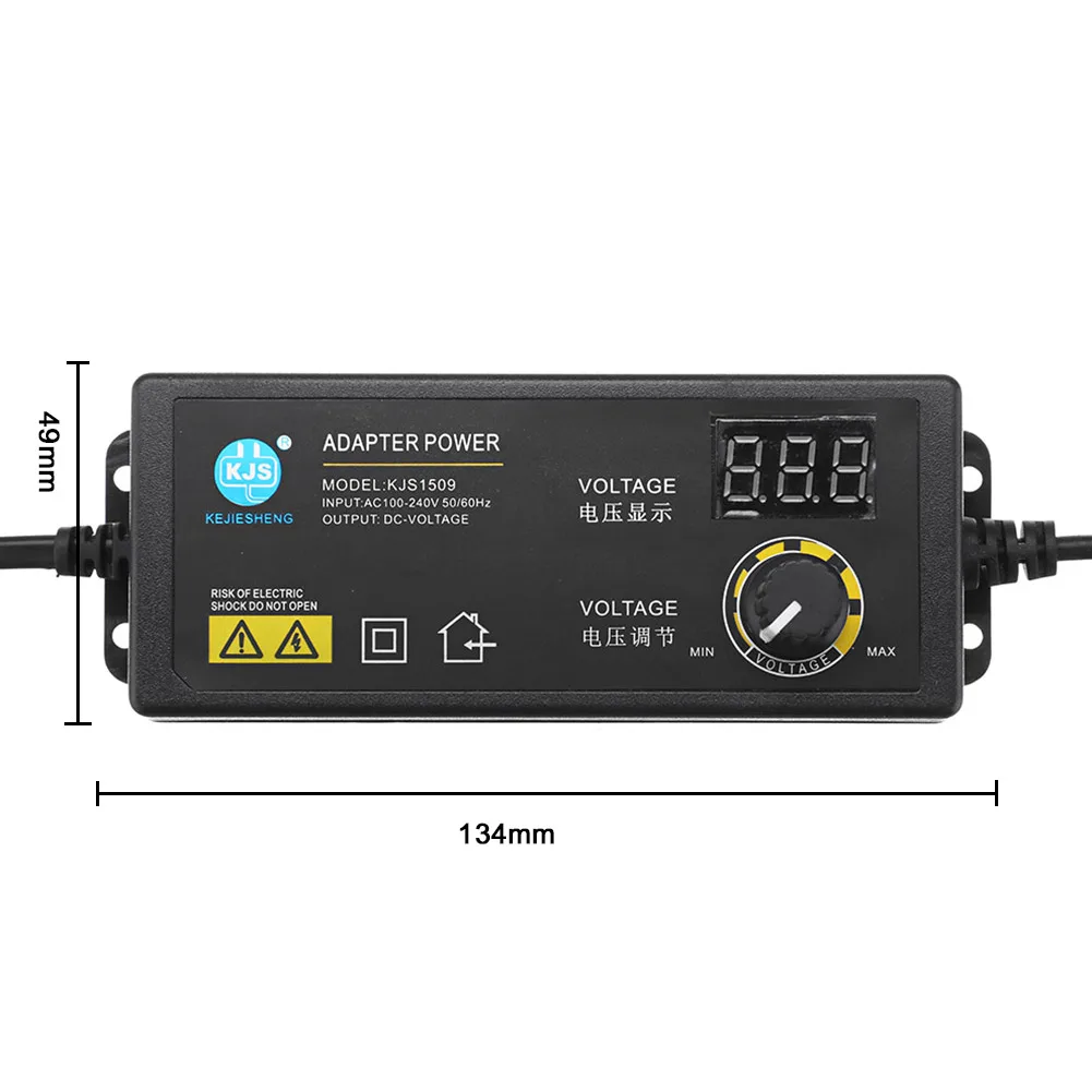 Adaptador de interruptor de alimentación de 3-36V 60W, voltaje ajustable con pantalla LCD LED, fuente de alimentación de regulación de voltaje Adatpor para reproductor de juegos