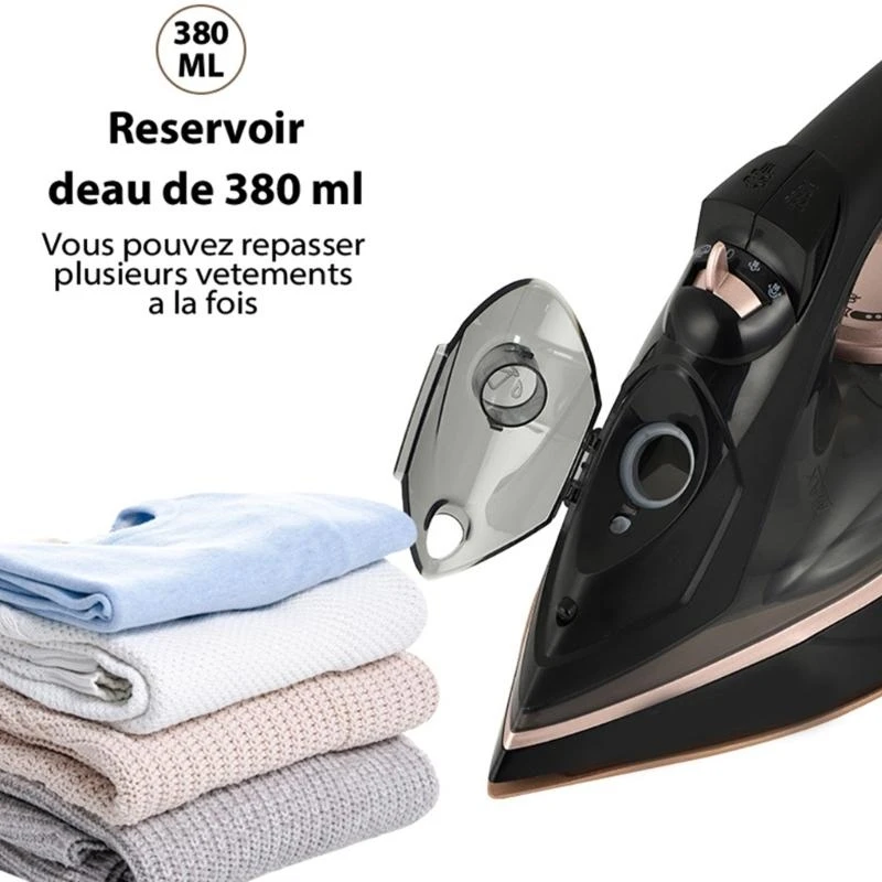 다목적 여행용 철 및 의류 기선 2200W 전기 직물 의류 의류 기선 플라스틱 텍스처 포장을위한