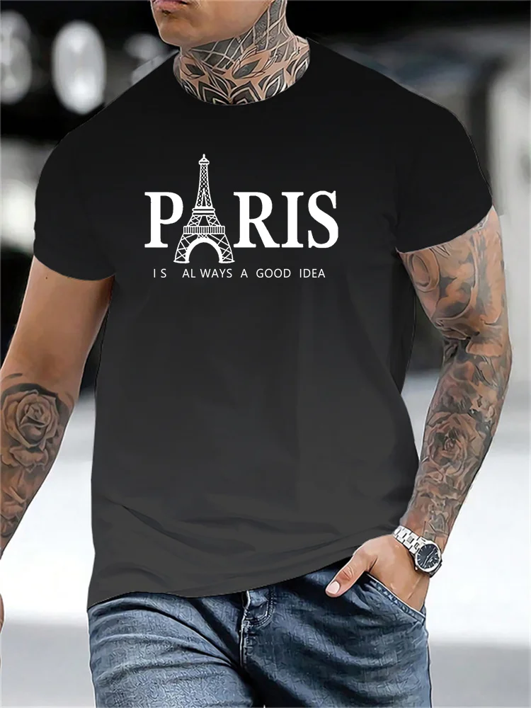 Men's T-shirt 3D printed summer casual short sleeved round neck men's pullover streetwear outdoor loose plus size clothing