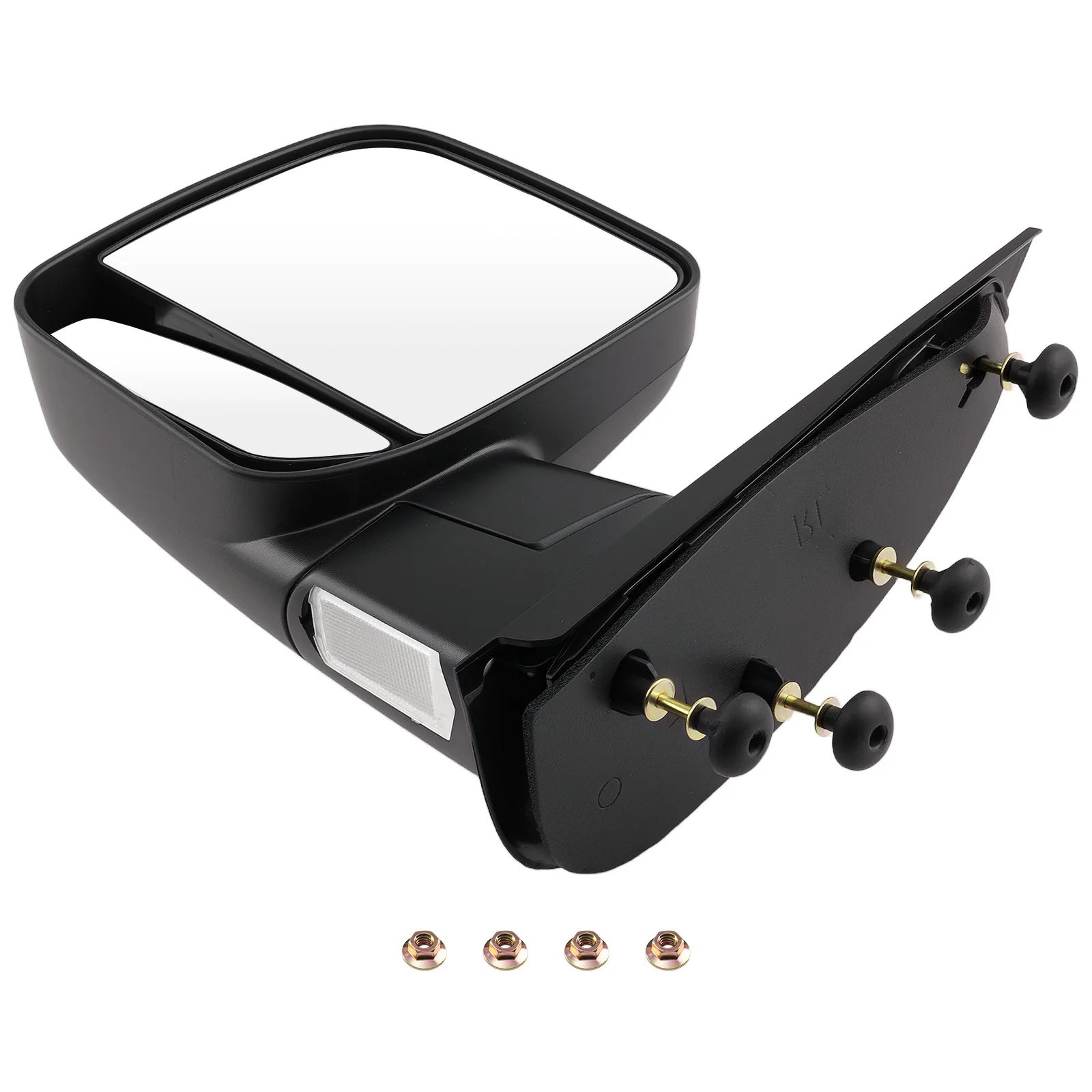 Left Driver Side Rear View Mirror Compatible with Ford E-350 E-450 Super Duty 2004-2013, OE Replacement FO1320253, Heavy Duty Towing Side Mirror