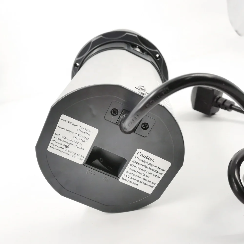 Stopkontak Dapur Nirkabel Pengisian Daya dengan Lampu LED dan Speaker, Menara Pop-up Pengangkat Motor 13A Pintar Wifi Tahan Air