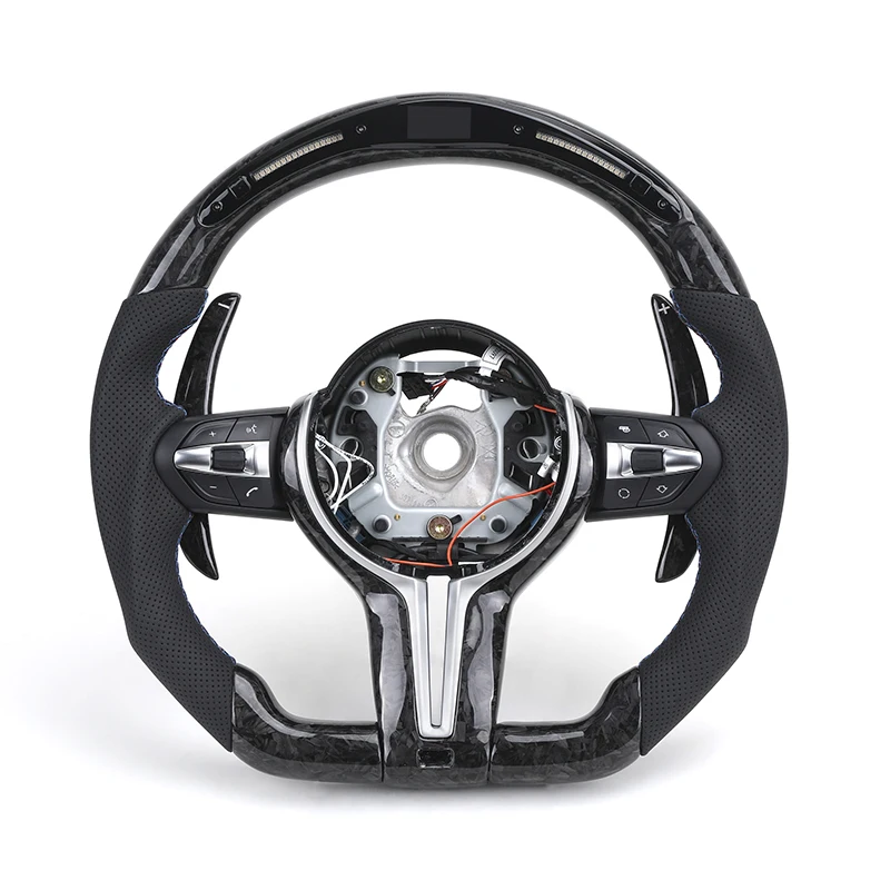 

С светодиодной рулевой колесо M Sport Volant из кованого карбона для BMW 3 серии E90 E92 E81 E82 E87 E88 X1 E84 X5 E70 X6 E71