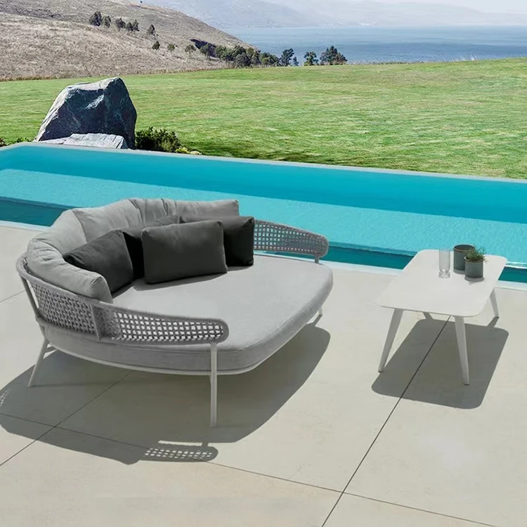 Furniture Rope Sofa Bed Sun  Modern  Outdoor Round Sofa Bed Patio