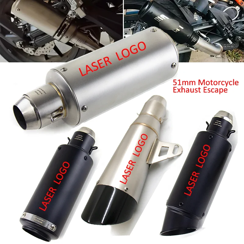 

Motorcycle Exhaust Muffler Pipe For SC Projects Springs MT07 MT09 R3 R6 R25 R1 Z400 Z650 Z900 GS X250 XR600 Tmax155 XMAX PCX125