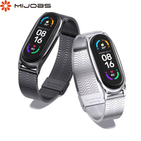 Strap For Xiaomi Mi Band 9 8 7 6 5 4 3 Smart Bracelet Global Version Metal Strap Miband 8 7 6 Wristbands Correa for Mi Band 8