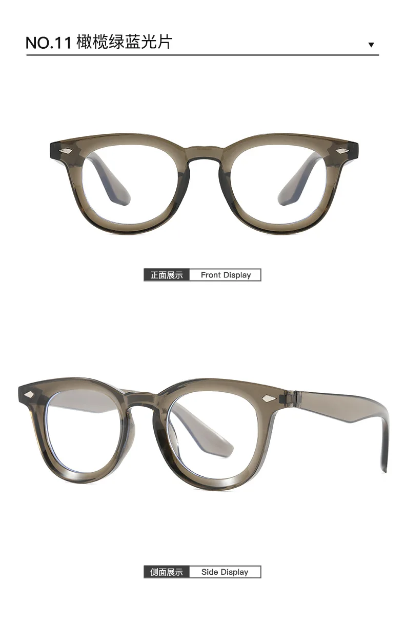 Retro Runde Männer Sonnenbrille Mode Klare Ozean Objektiv Shades UV400 Frauen Trend Nieten Gläser – Detail 17