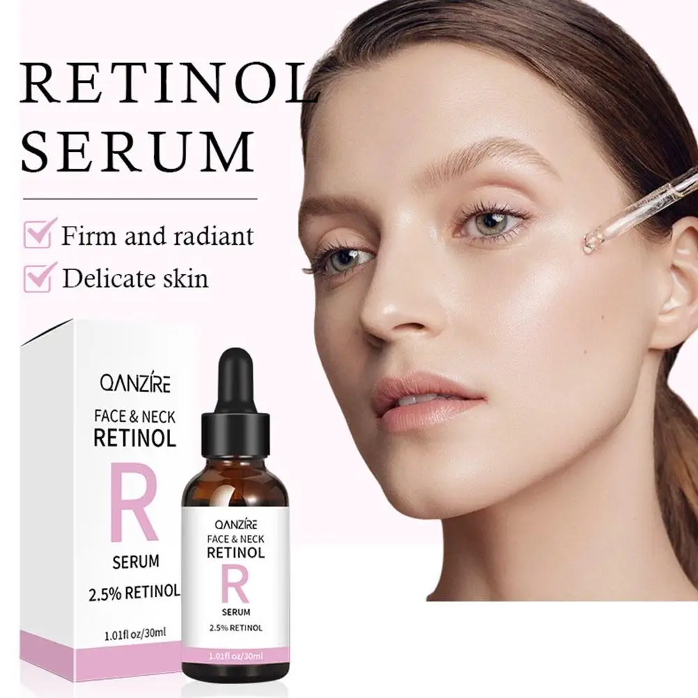 Serum Retinol 30ml, Anti Keriput memudarkan noda hitam Vitamin perawatan C memutihkan kulit wajah produk Esens perawatan kulit L6R4