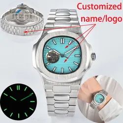 Custom logo 43mm Watch Men's Watch Luxury Stainless Steel Sapphire Glass Case Watch NH38 Automatic Mechanical Waterproof Watch