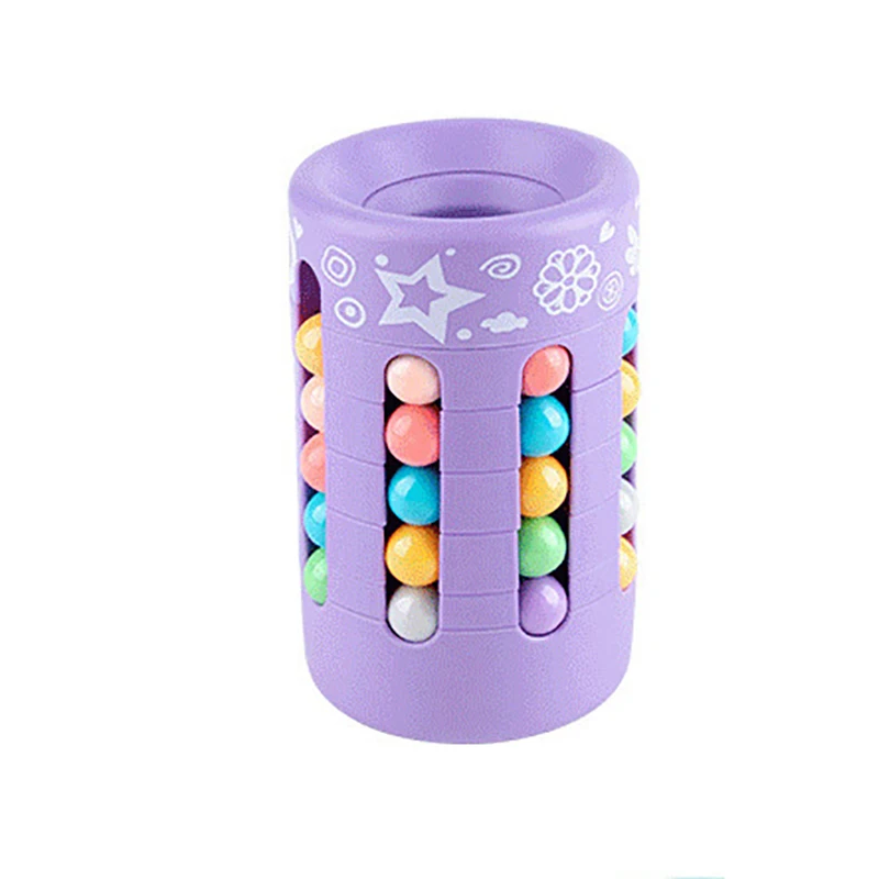 Cube magique anti-Stress avec doigt rotatif, support de jouets de boule, Puzzle de décoration de bureau, cadeaux de jouets pour enfants et adultes