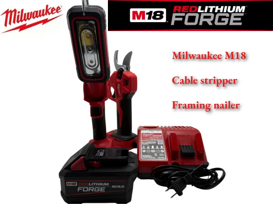 

Milwaukee M18 6000aAh 8000aAh Battery Fits Press fitting tool Framing nailer Bucket work light Orbital polisher Jobsite radio