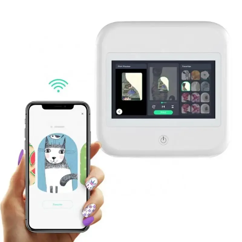 Operating easily one click digital nail printer 3d nail art photo drawing nail printer