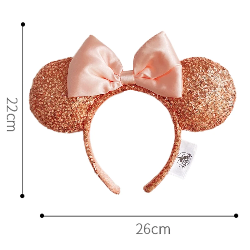 Disney Minnie Mouse Ears Headband Holiday Party Rose Bows Hairband EARS COSTUME Headband Cosplay Plush Adult/Kids Headband Gift