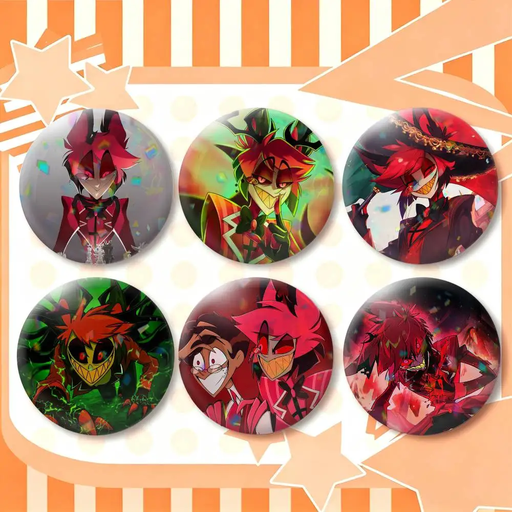 HazbinS Hotels AlastorS  25mm 32mm 44mm 58mm 75mm Brooches Badges Pins for Accessories Gift