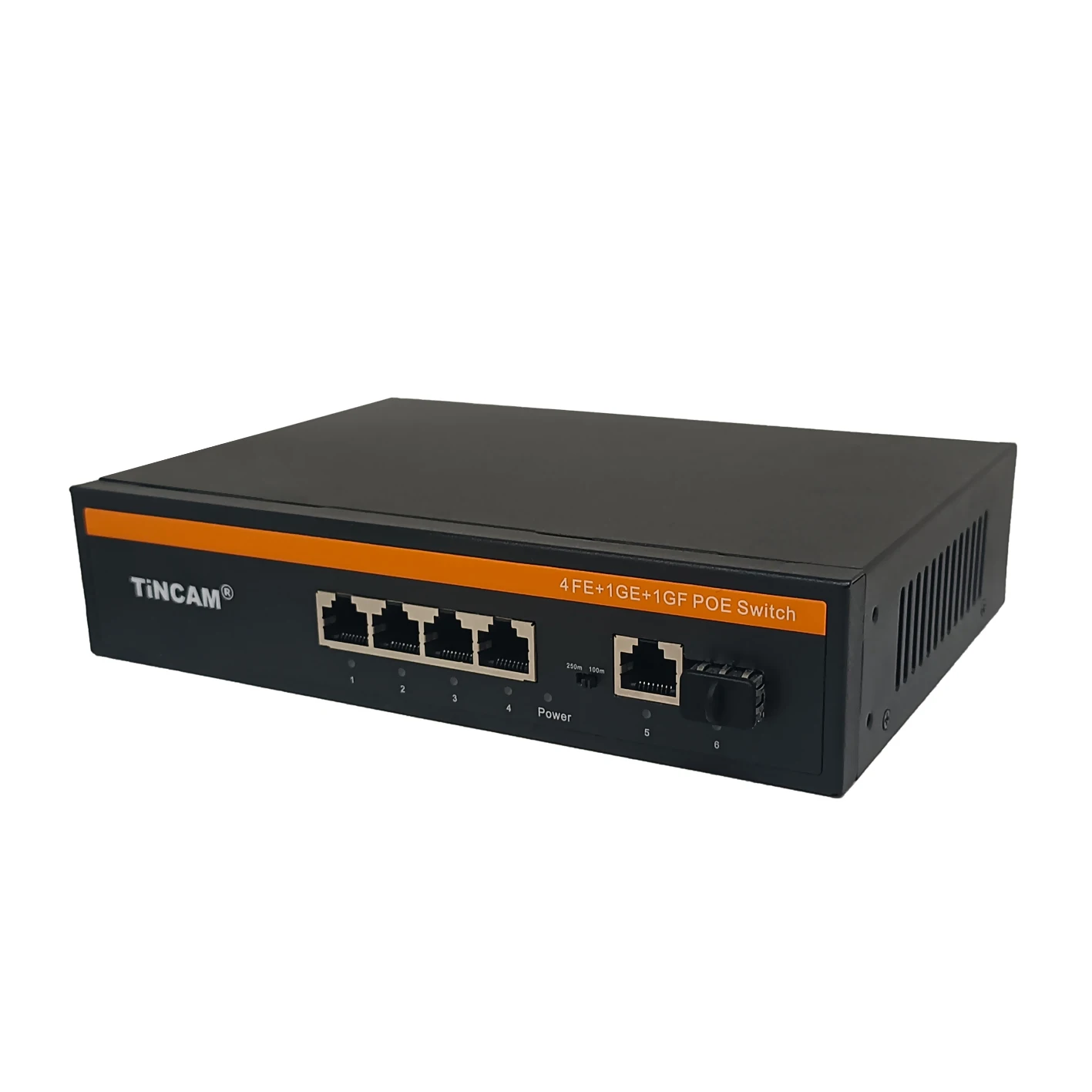 

TINCAM Full Gigabit 4 RJ45 Ports+1*Gigabit Uplink+1 Gigabit SFP Port Suitable CCTV IP Camera NVR Smart POE Switch