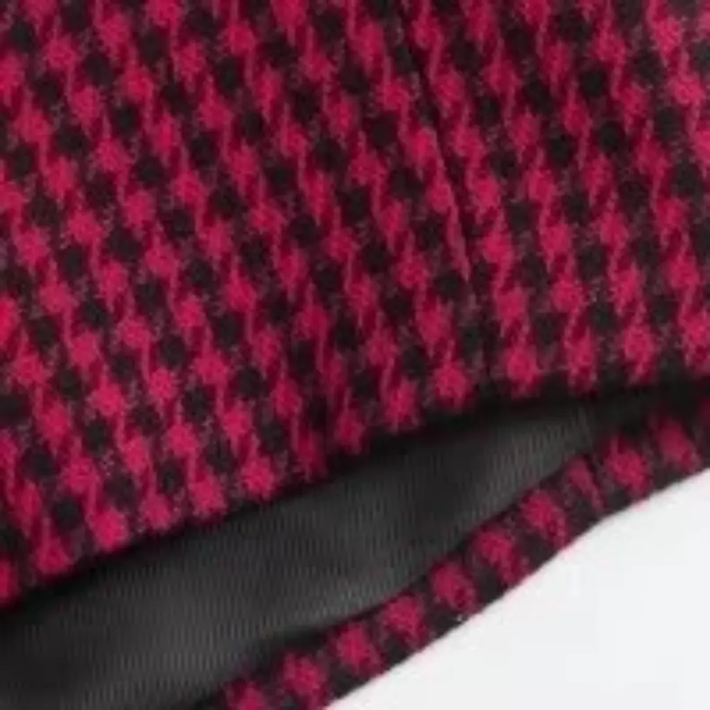 

Women's Houndstooth Short Suit Jacket European American Style Autumn New Fashion Plaid Outerwear for Ladies