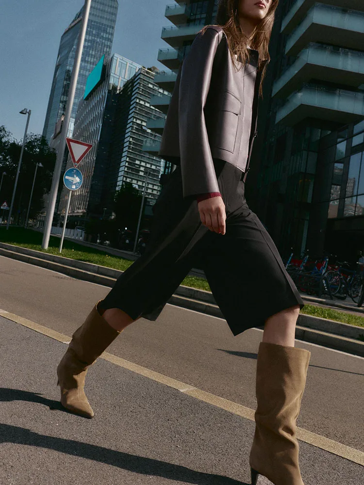 الراقية الشتاء وصول جديد المرأة طويلة غير رسمية orts تنوعا عالية الخصر فضفاضة تناسب مريحة Faionable العرقية Sle #5