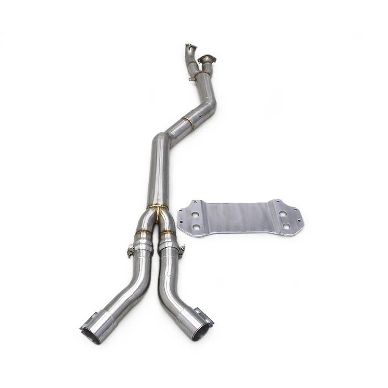 Race Exhaust in Stock for BMW M2 G87 3.0T 2023 Engine 304 Stainless Steel 3.5Inch Single Equal Length Mid Pipe WIth Brace