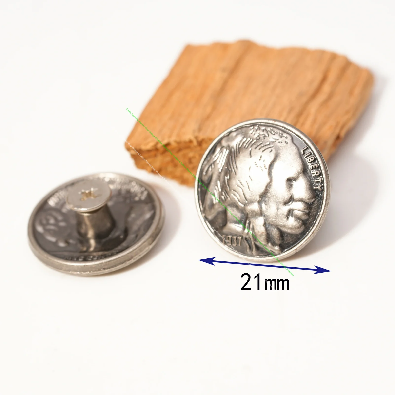 10Pcs 21mm U.S. Buffalo Nickels Indian Head Coin Leather Handcraft Leathercraft Belt Bag Concho OrnamentAccessories