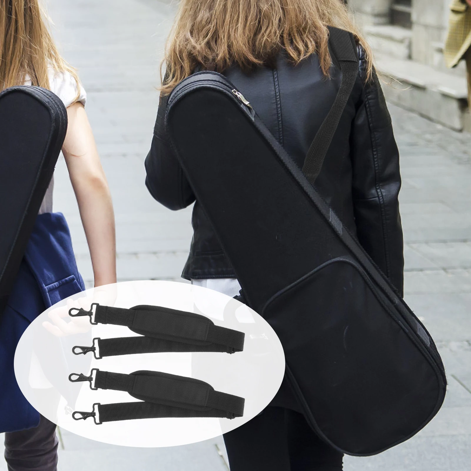 

2Pcs Shoulder Strap Replacement Padded Bag Strap Adjustable Shoulder Pad for Violin Case Briefcase Laptop Bags