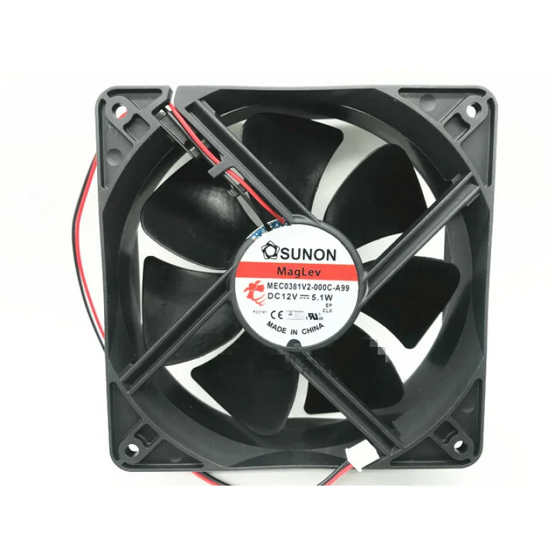 S+    SUNON 12038 MEC0381V2-000C-A99 DC12V 5.1W 12CM Maglev Cooling Fan 2-wire