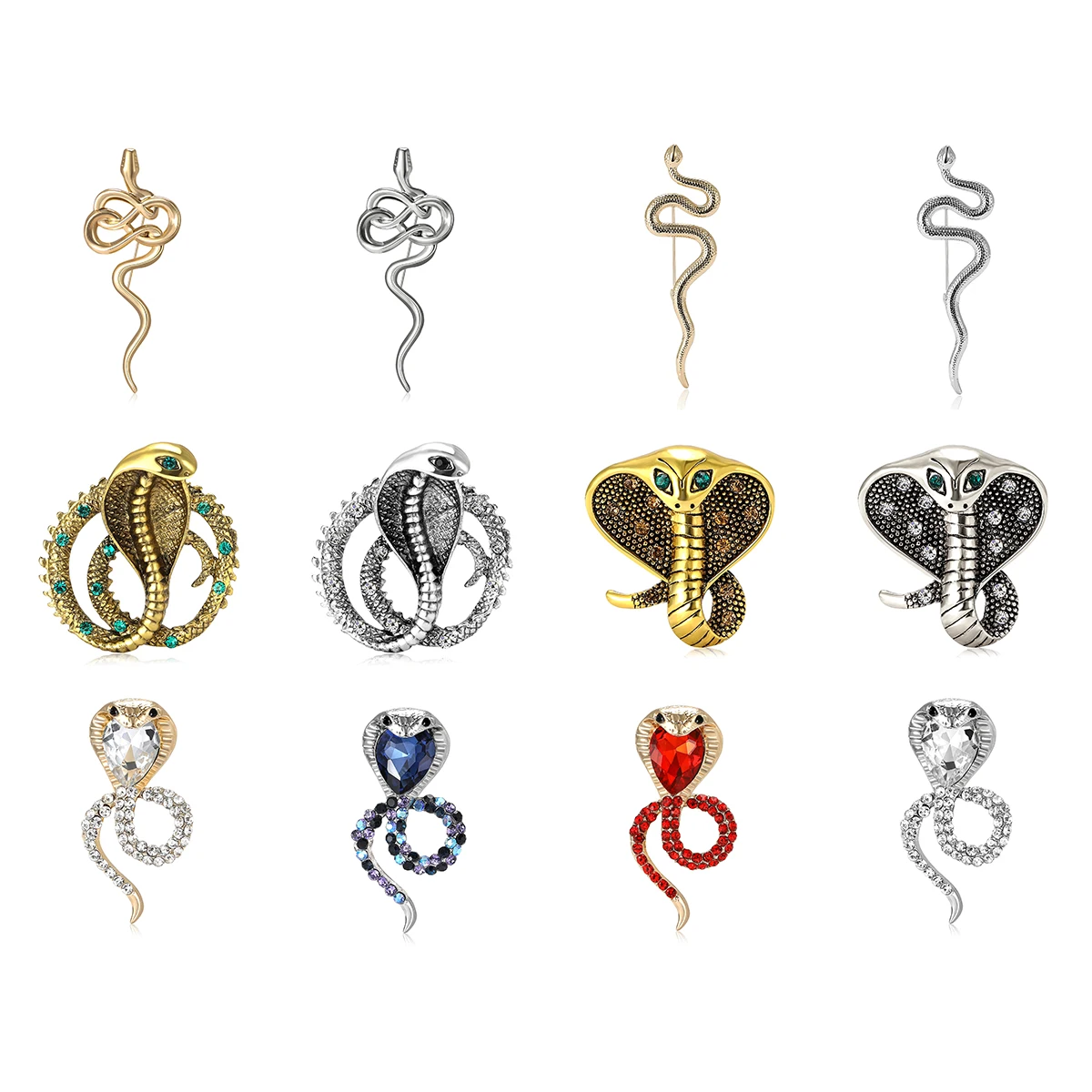 Luxury Snake Brooches for Women Unisex Animal Pins Multi-color Available Fashion Jewellery Accessories Gifts