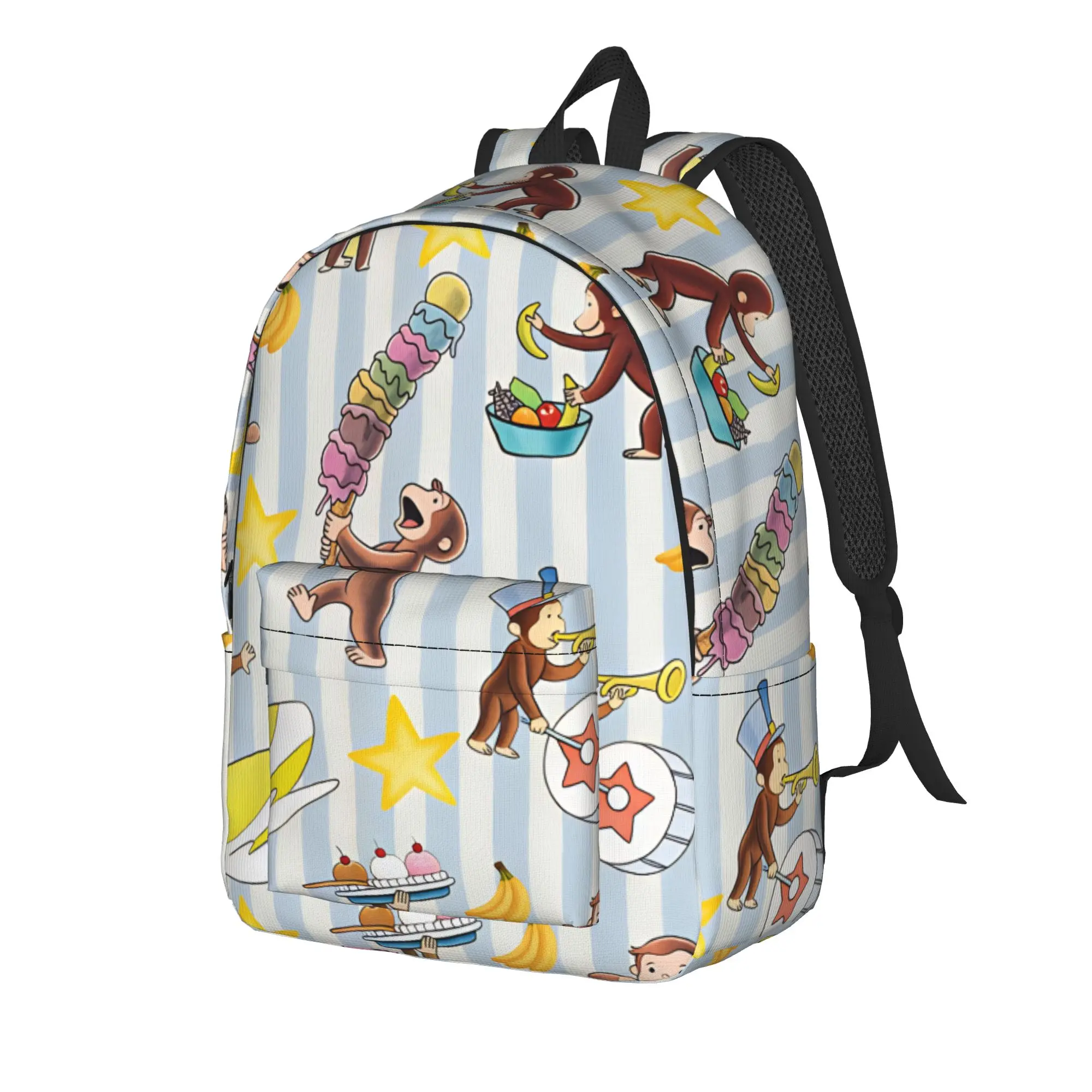 Curious George African Monkey  Backpack  Travel Backpacks Men Designer Big School Bags Elegant Rucksack