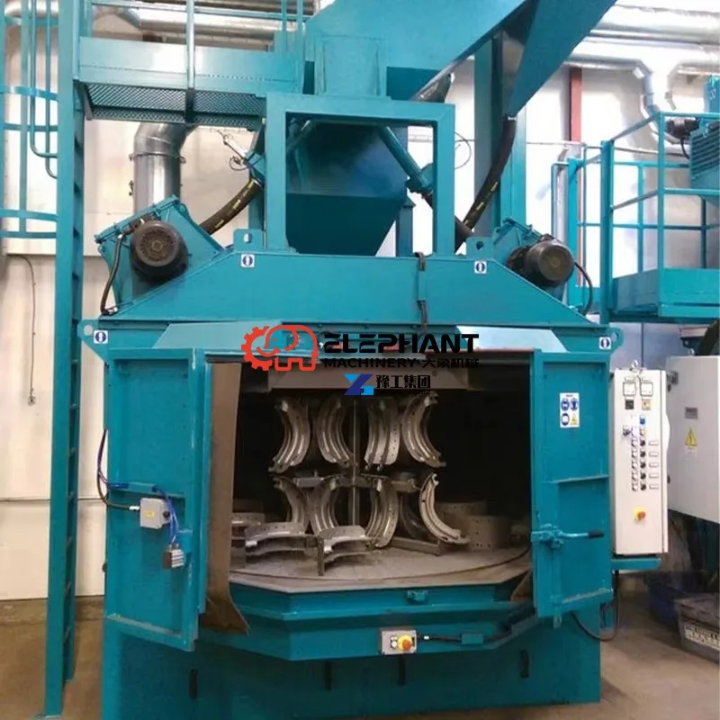 Rotating Sand Blasting Equipment Motor Burnishing PLC Control Dust Removal System Rotary Table Shot Blast Machine Easy Operate