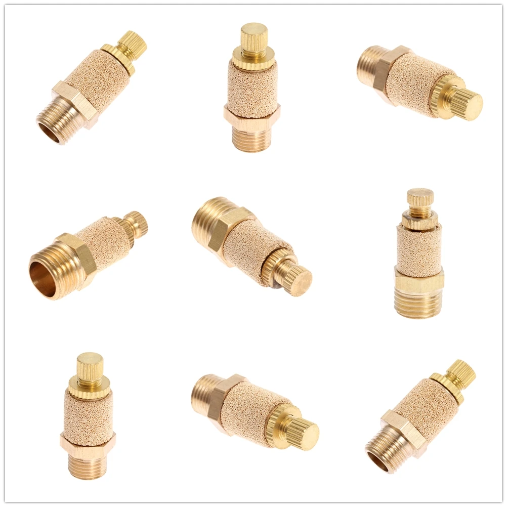 10pcs/kit Air Pneumatic Flow Control Mufflers SLL-01 1/8