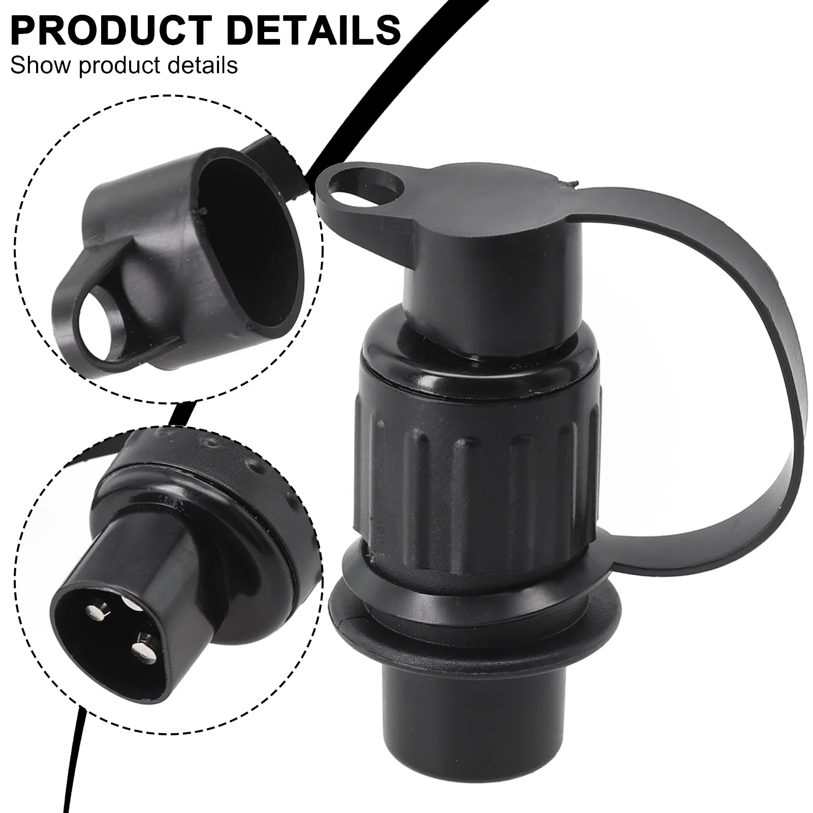 Motorhome Trailer Plug Adapter, cabo de alimentação, soquete conector, 3-Pin, impermeável, carro, caminhão, 1Pc