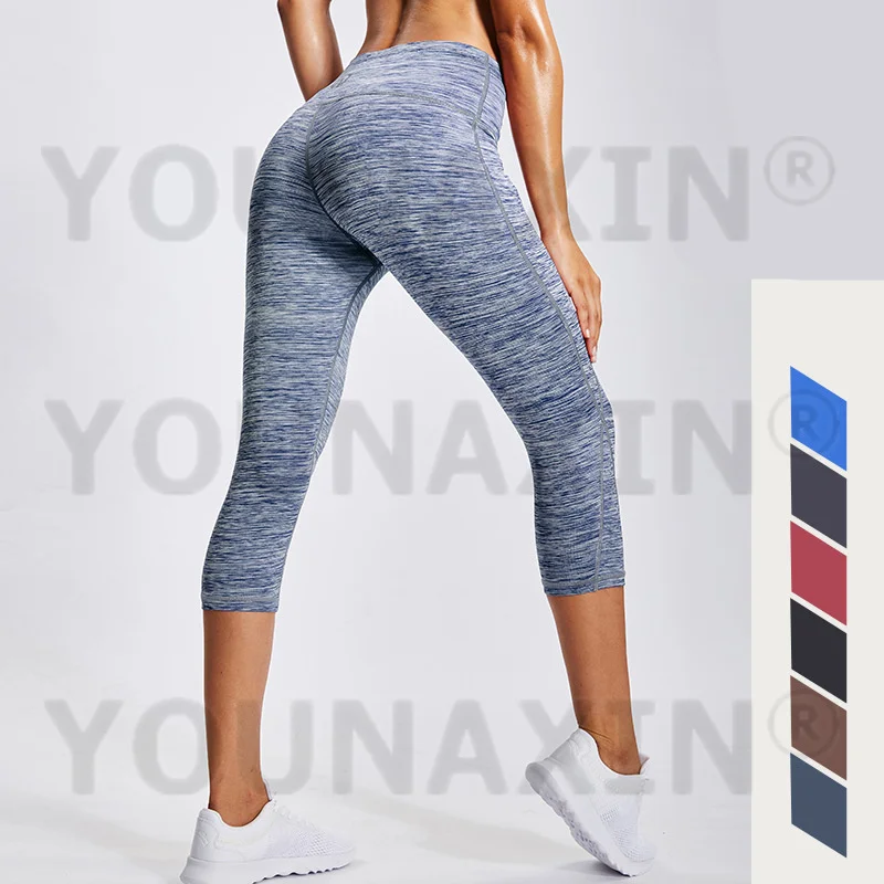المرأة برو اليوغا اقتصاص السراويل رياضة التدريب ضيق اللياقة البدنية الملابس الدراجات تشغيل السراويل الرياضية طماق M L XL 2XL 3XL 4XL #3
