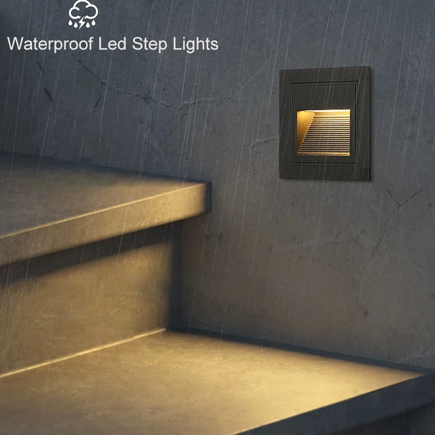 

LED Foot lights Wall Corner Lamps Outdoor Waterproof Corridors Courtyards Stairs Lights Step Lights Side Walls