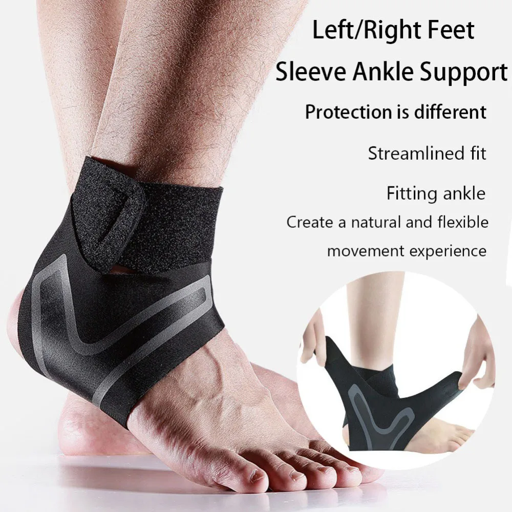 Adjustable Ankle Brace Support Sleeves Elastic Sports Fixation Bandage to Relieve Pain Ankle Support for Exercise Arthritis