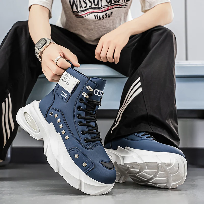 Herren Leichte Ganzjahres-High-Top Outdoor-Stiefel, Outdoor-Freizeitschuhe, Laufschuhe für Männer – Detail 34