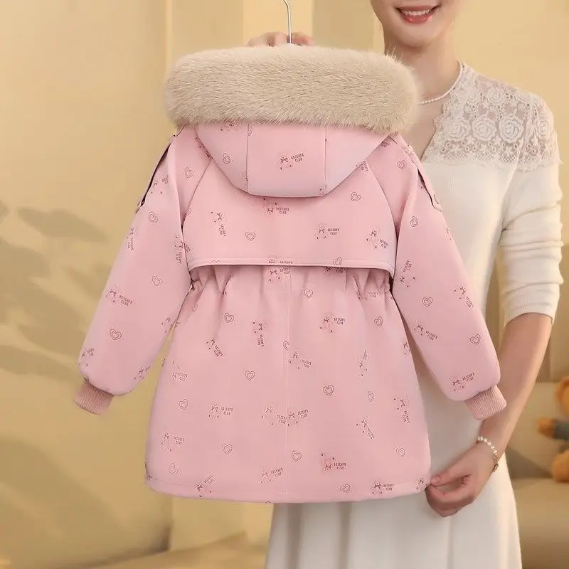 

Girls' Outerwear Coat Kids Child Winter Jackets Clothes Girls' Thick Hooded Overcoat Parkas Teen Children Jakcet Snowsuit Parka