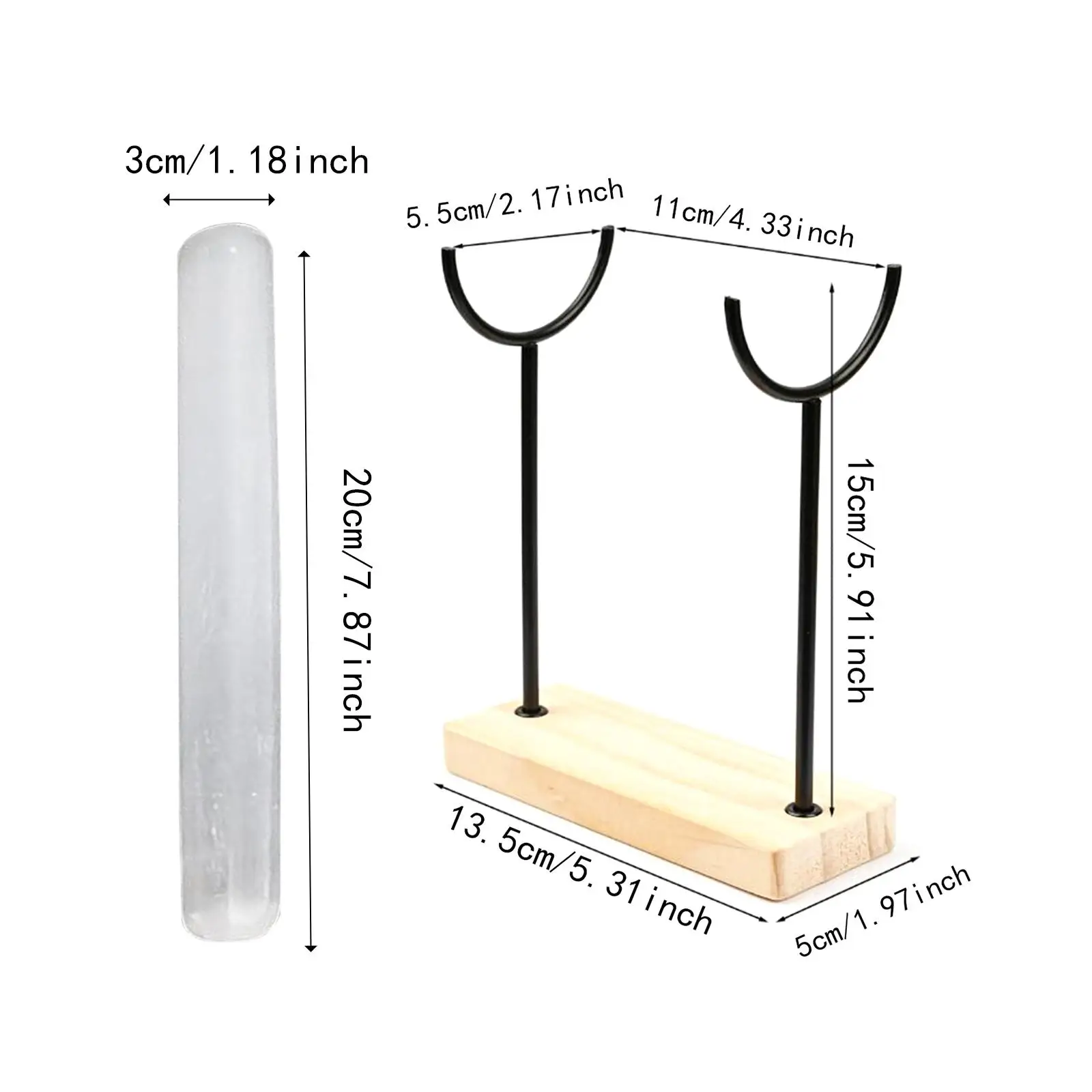 Selenite Bracelet Holder Display Jewelry Holder Organizer Multipurpose Detachable Jewelry Display for Scrunchie Hair Ties