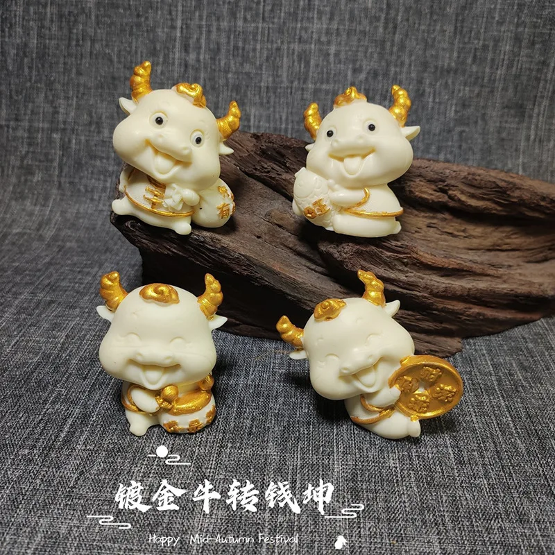 

Wholesale Ivory Nut Carved Cattle Turn to Qiankun Car Home Decoration Wooden Craftwork Gift Box