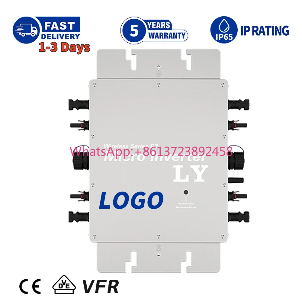 Waterproof Solar Grid Tie Microinverter WIFI Control 1200w 1400w 1600w Hot Selling Micro Solar Inverter