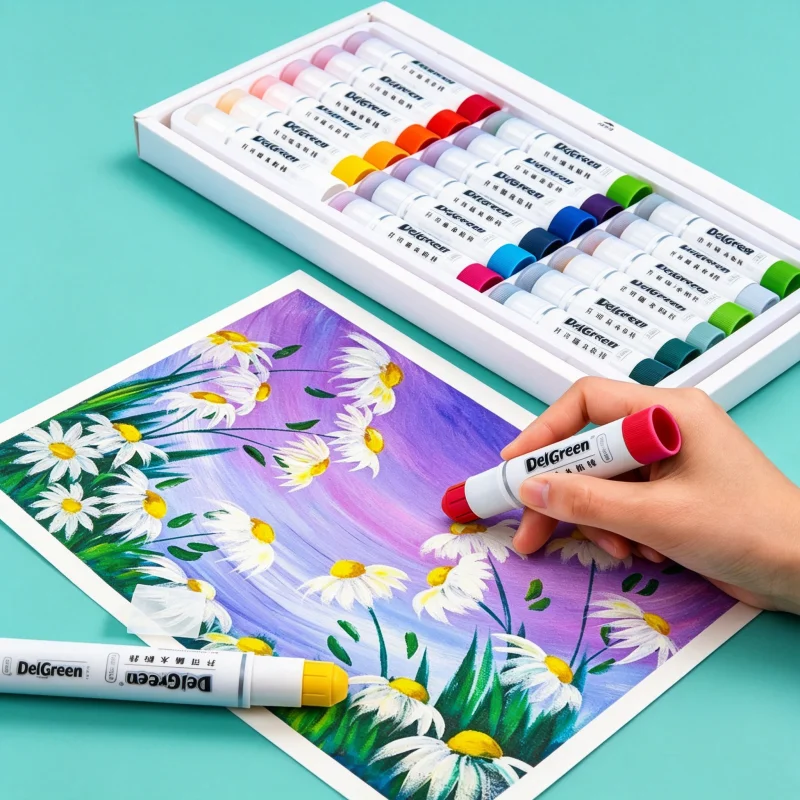 Artist Soft Solid Gouache Paint Sticks 6-24 Colors Pastels Art Crayons Washable Graffiti Drawing Students Art Supplies
