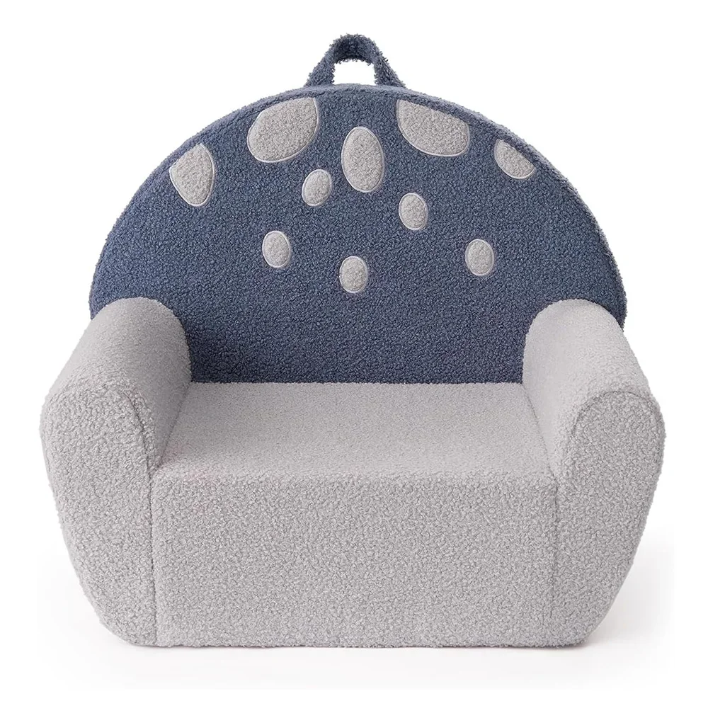

Factory Toddler Chair Comfy Foam Kids Sofa Chair With Soft Teddy Plush Reading Chair With Cute Mushroom Designs Playroom