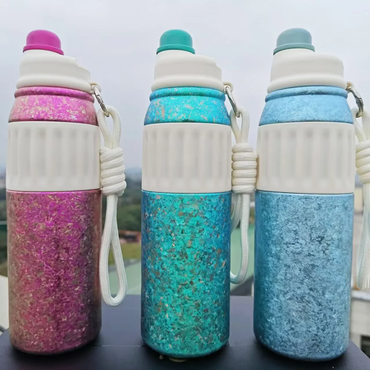 Titanium Insulated Water Bottle - Large Capacity Portable Cup for Women & Students - Stylish Outdoor & Camping Mug