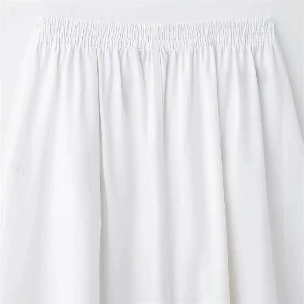 الصلبة اللون مطوي منتصف طول جيب الديكور لربيع وصيف نصف تنورة المرأة الجديدة