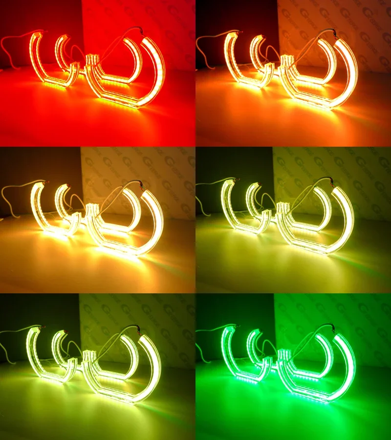 Para SEAT Leon Altea Toledo luz diurna Bluetooth aplicación cristal DTM M4 estilo multicolor RGB LED Ojos de Ángel Kit anillos de Halo