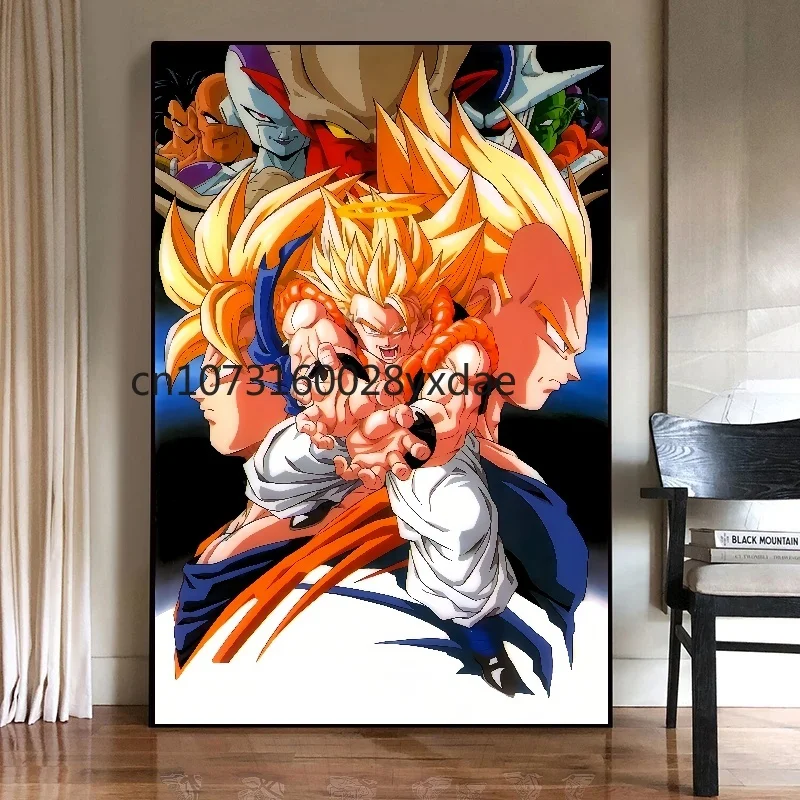 Classic Bandai Anime Dragon Ball HD Poster Goku Gohan Vegeta Piccolo Friza Retro Canvas Painting Print Wall Art Children Gift