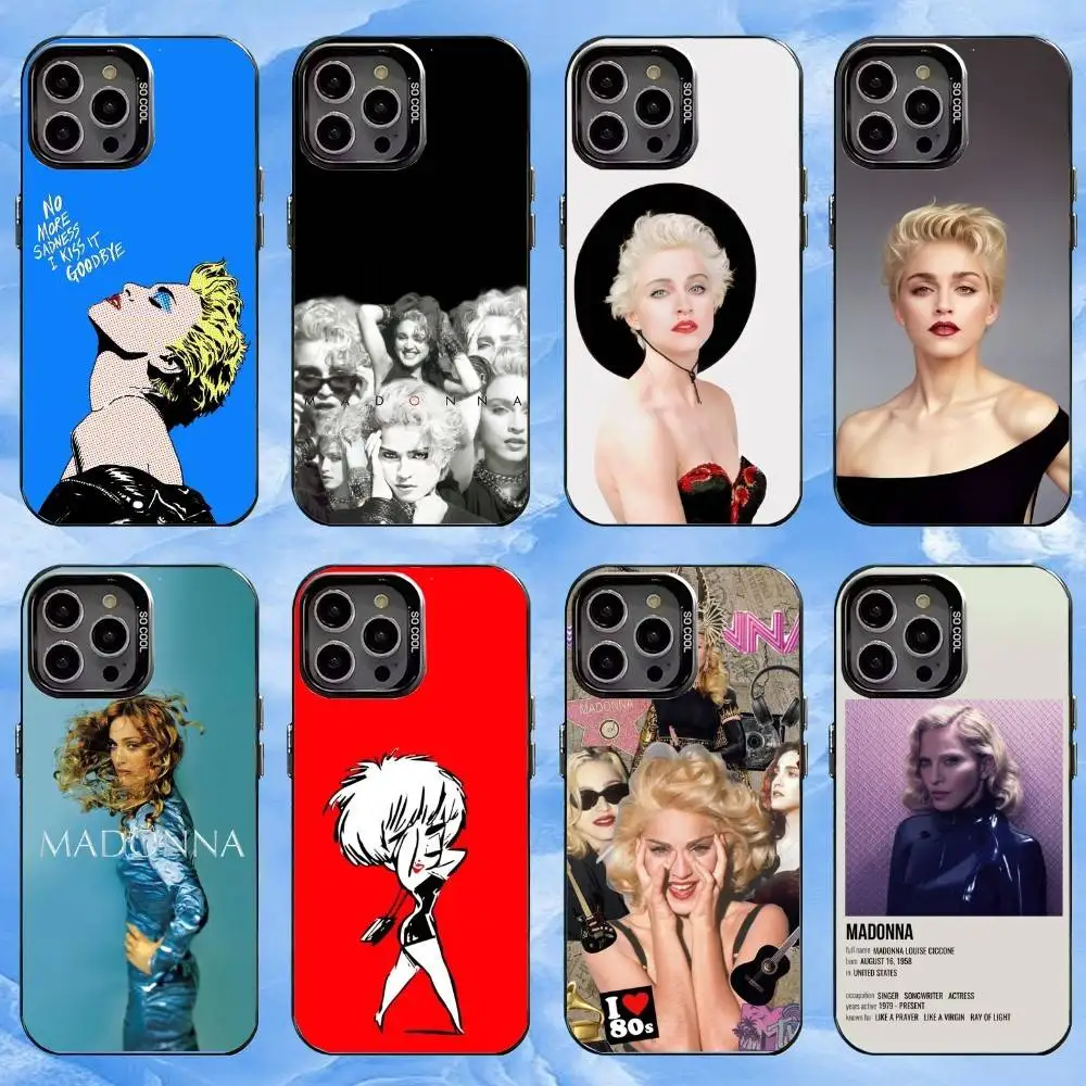 

Singer M-Madonna Phone Case For iPhone17,16,15,14,13,12,11 Plus,Pro Max Black Candy silver phone case