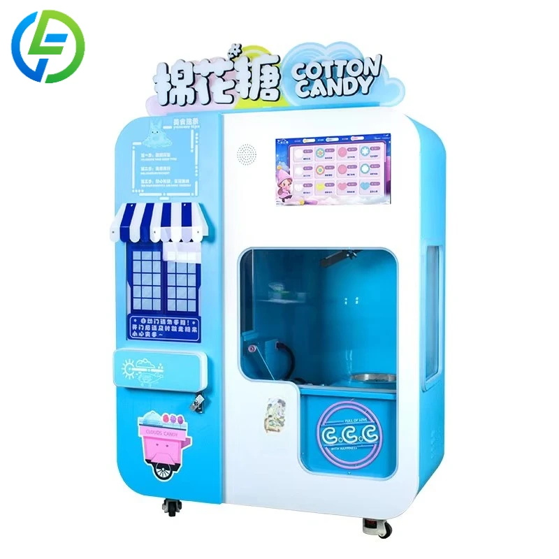 Customized High Stability Cotton Candy Vending Machine Heavy Duty Base Anti Tipping Design For Public Unattended Operation