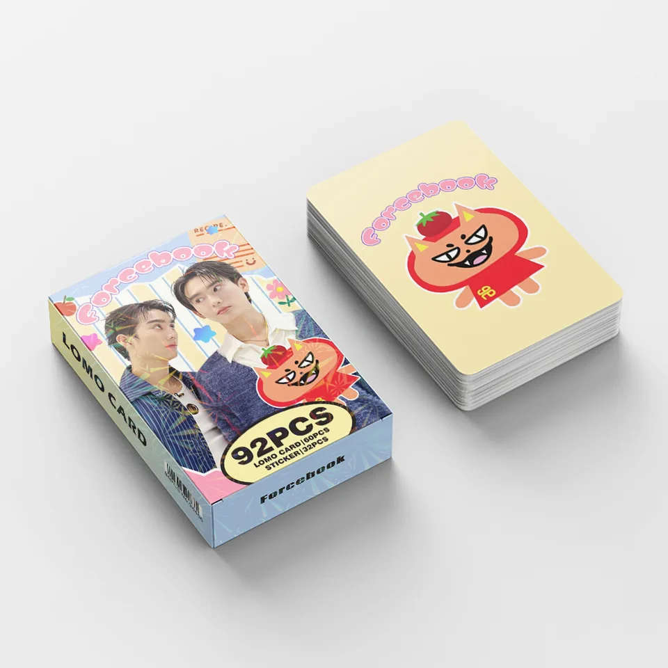 92PCS Forcebook Thai Star Photo Cards Set with Stickers - Force