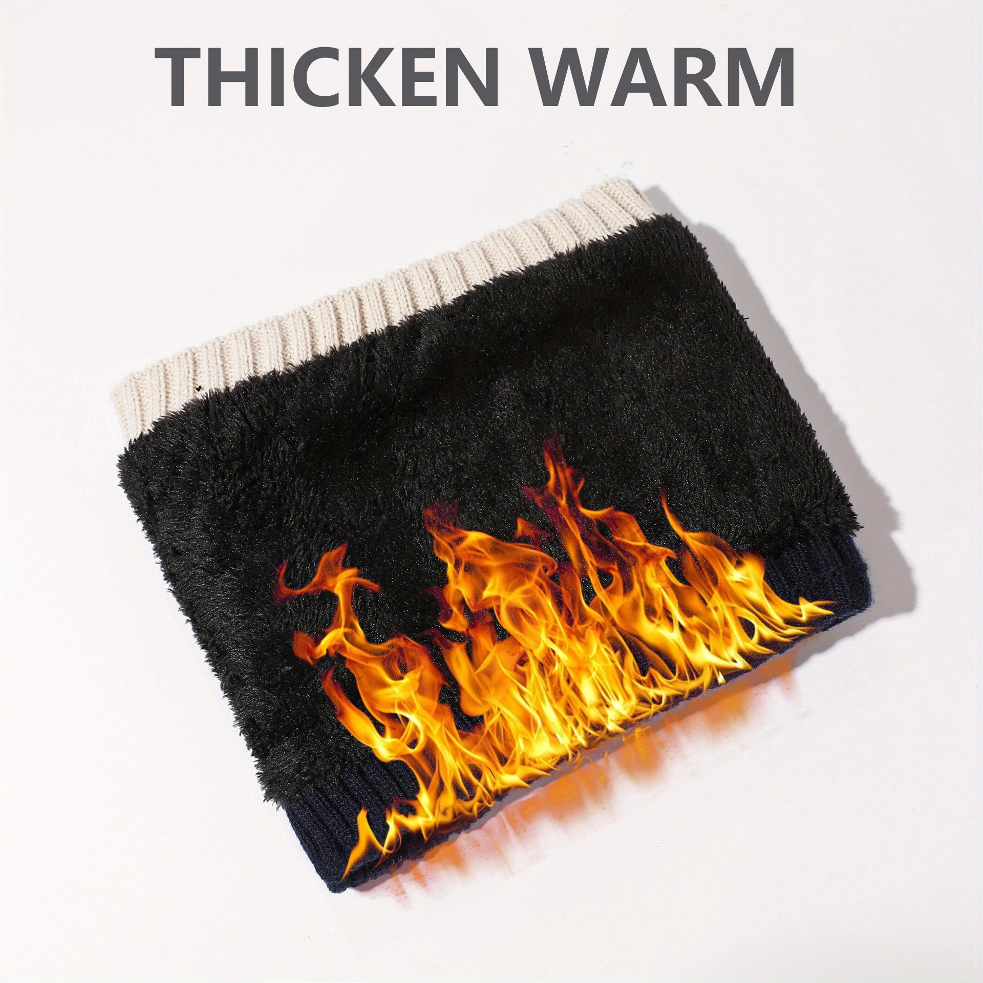 ZHUOHUA شتاء دافئ طالب لطيف ندفة الثلج محبوك الصوف مبطن قبعة وشاح قفازات ثلاث قطع مجموعة للأصغر سن 5 إلى 10 فتاة صبي #4