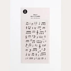 Korea Music Note Staff Sticker Suatelier 1164 Umm Junk Journal Supplies Aesthetic Waterproof Stickers Scrapbook Home Decoration